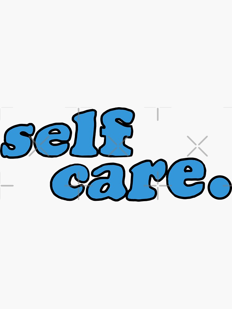 Thumbnail 3 of 3, Sticker, Self care. designed and sold by swimchick36.