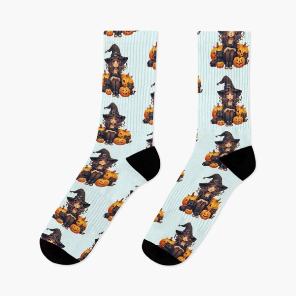 Item preview, Halloween Witch, Black Cat, and Pumpkin Jack O'lantern designed and sold by CoolHippoQuotes.