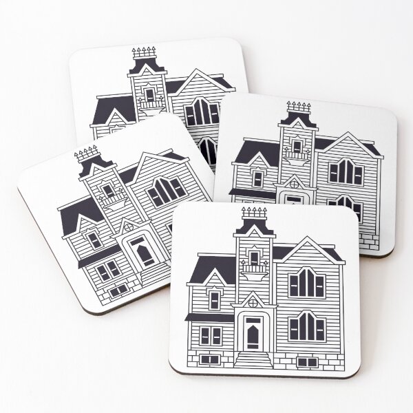 Item preview, Black and white victorian house designed and sold by marco2r.