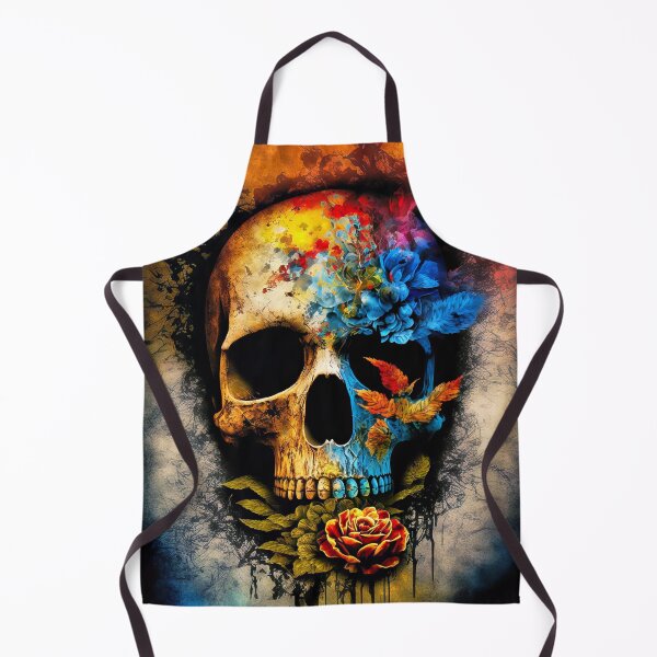 Item preview, Skull with flowers designed and sold by Stroka-AI-Art.