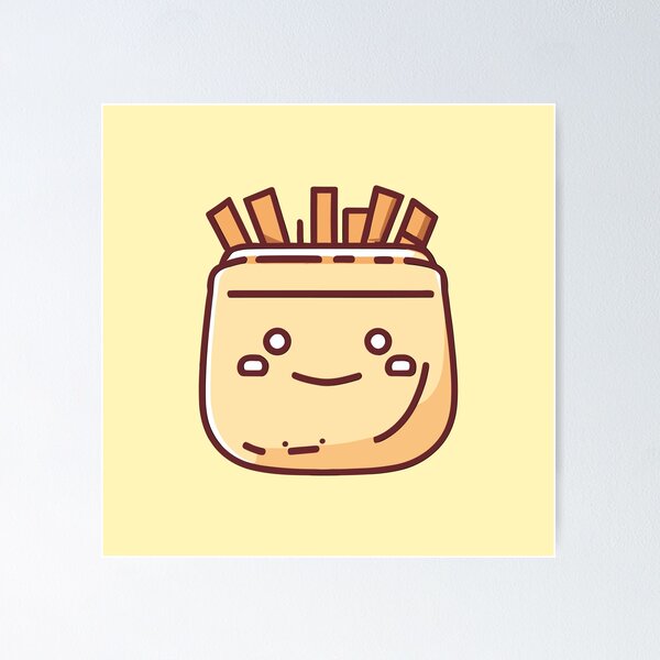 Item preview, Sweet potato chip kawaii character face designed and sold by ARVM.