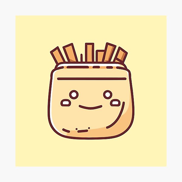 Item preview, Sweet potato chip kawaii character face designed and sold by ARVM.
