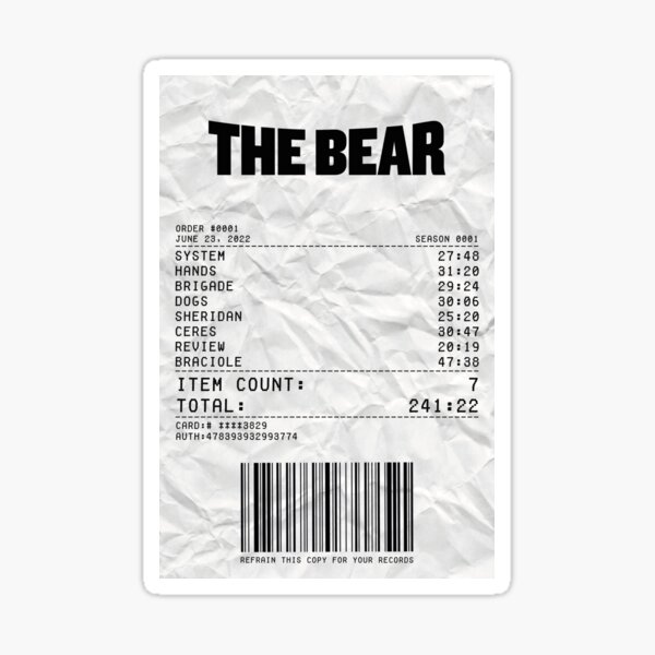 The Bear Tv Series Sticker for Sale by OnlyForFans