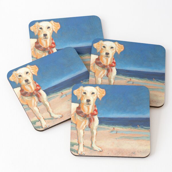 Item preview, Yellow Lab Spends the Day at the Beach designed and sold by HelenDBVickers.