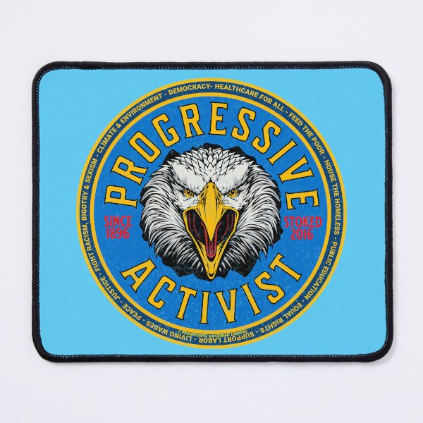 Item preview, PMD00992 Progressive Movement Designs Progressive Activist vintage patriotic American bald eagle design shows you support democracy progressive goals for Progressives Democrats Liberals designed and sold by ProgressiveLeft.
