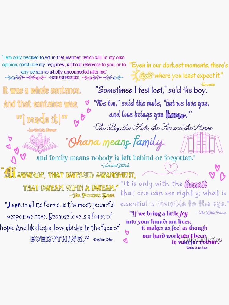 "Custom Assorted Quotes!" Sticker for Sale by QuotableYou Redbubble