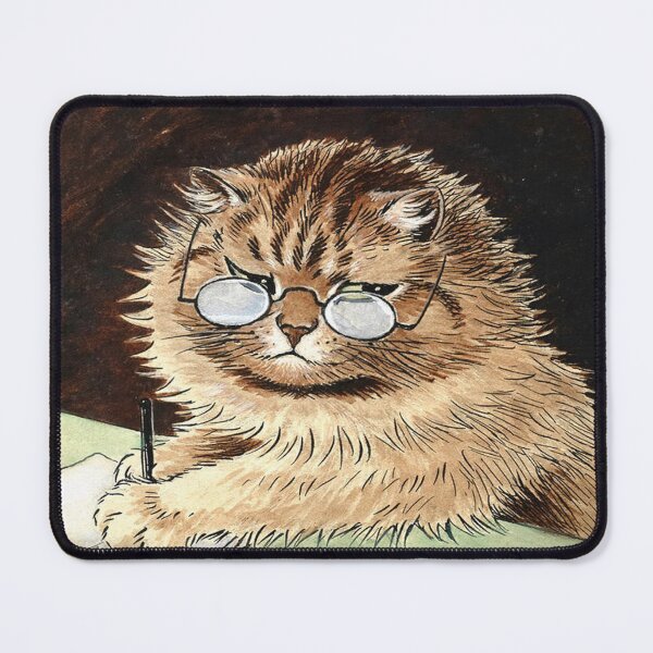 Item preview, Specs and Scribbles: Louis Wain's Clever Cat Sticker designed and sold by BeniSof.