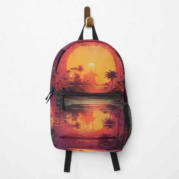 Artikelvorschau, Sonnenuntergang auf einer tropischen Insel entworfen und verkauft von ZombiOctopi.
