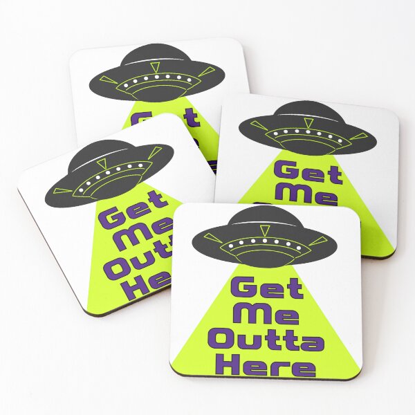 Item preview, UFO Spaceship Get Me Outta Here designed and sold by Berridraws.