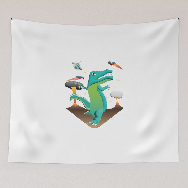 Item preview, Space Dinosaur Vs. Spaceships designed and sold by riomarcos.