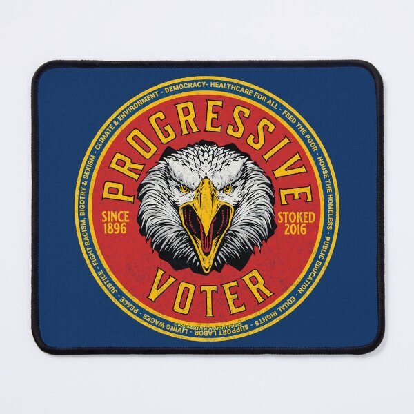 Item preview, PMD00993 Progressive Movement Designs Progressive Voter vintage patriotic American bald eagle design shows you support democracy progressive goals for Progressives Democrats Liberals designed and sold by ProgressiveLeft.
