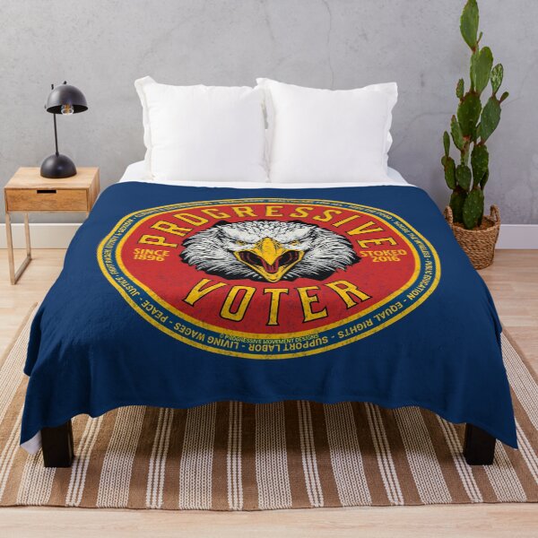 Item preview, PMD00993 Progressive Movement Designs Progressive Voter vintage patriotic American bald eagle design shows you support democracy progressive goals for Progressives Democrats Liberals designed and sold by ProgressiveLeft.