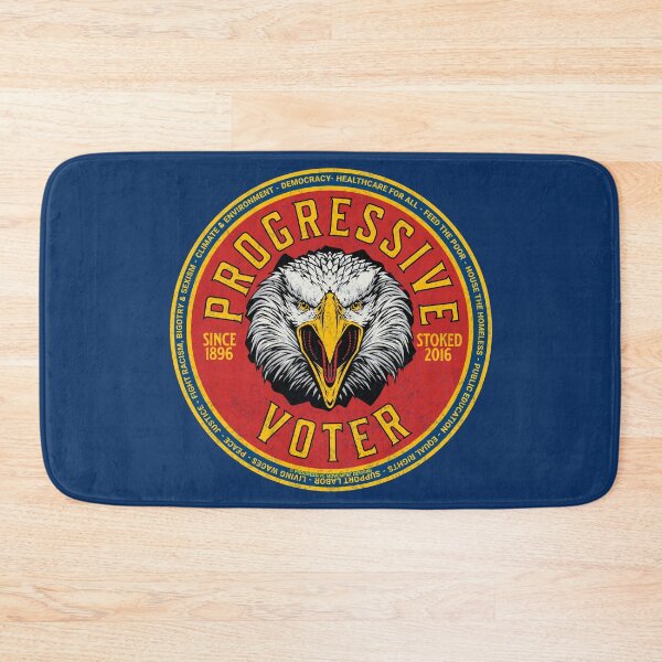 Item preview, PMD00993 Progressive Movement Designs Progressive Voter vintage patriotic American bald eagle design shows you support democracy progressive goals for Progressives Democrats Liberals designed and sold by ProgressiveLeft.
