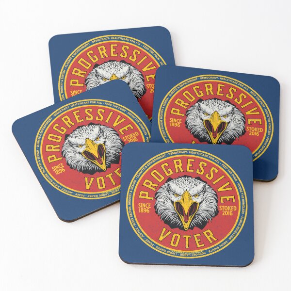 Item preview, PMD00993 Progressive Movement Designs Progressive Voter vintage patriotic American bald eagle design shows you support democracy progressive goals for Progressives Democrats Liberals designed and sold by ProgressiveLeft.