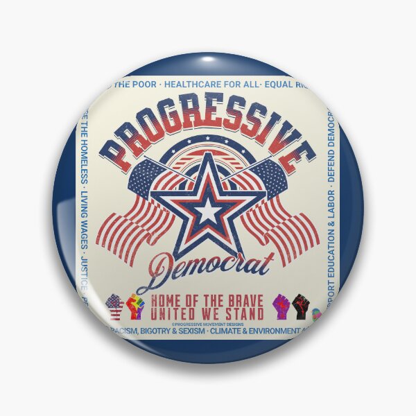 Item preview, PMD00994 Progressive Movement Designs vintage patriotic American flag  Progressive Democrat design shows you support democracy progressive goals for Progressives Democrats Liberals designed and sold by ProgressiveLeft.