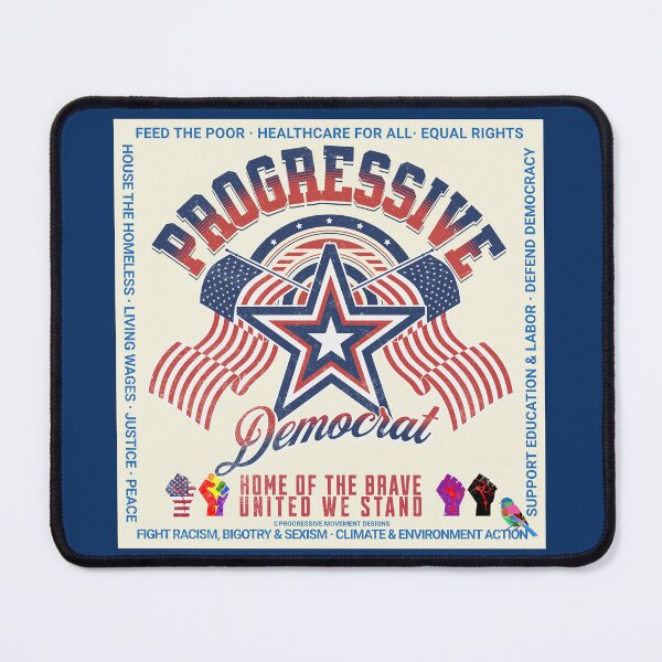Item preview, PMD00994 Progressive Movement Designs vintage patriotic American flag Progressive Democrat design shows you support democracy progressive goals for Progressives Democrats Liberals designed and sold by ProgressiveLeft.