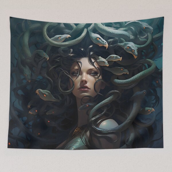 Item preview, The Epic Battle: Brave Warriors Face the Medusa in a Dangerous Battle for Riches and Glory. designed and sold by InsaneLEDP.