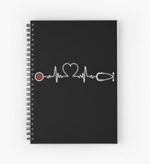 Nurse Heartbeat - Funny Lpn Icu Er Or Rn Nurse T-shirt Tee Gift Spiral Notebook
