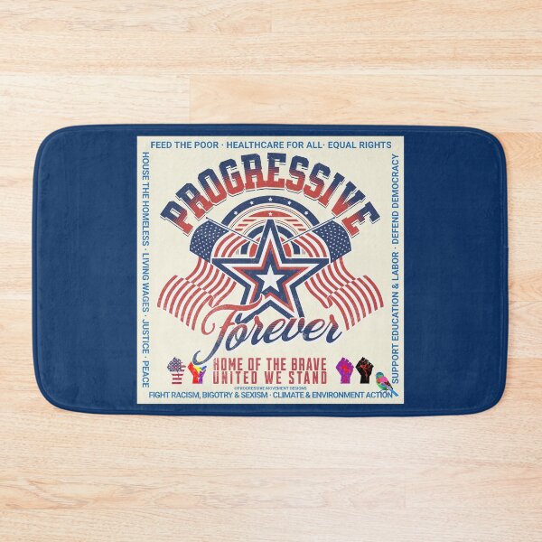Item preview, PMD00995 Progressive Movement Designs Progressive Forever vintage patriotic American flag design shows you support democracy progressive goals for Progressives Democrats Independents Liberals designed and sold by ProgressiveLeft.