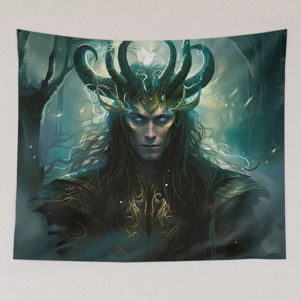 Item preview, Loki, the cunning Norse god: Intrigue, transformations and loyalties in the divine realms. designed and sold by InsaneLEDP.