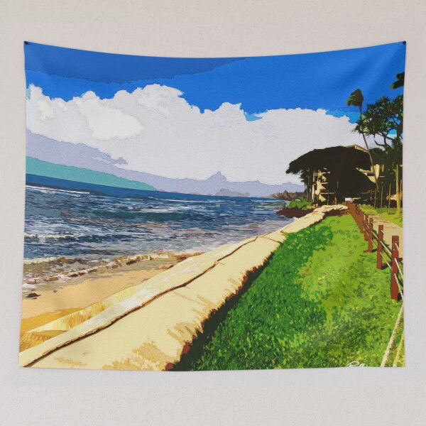 Item preview, KA'ANAPALI HOTEL BEACH  designed and sold by ArtbyRolleen.