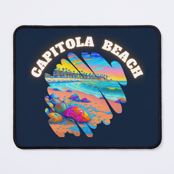 Item preview, "Capitola Beach: Serene Coastal Vibes, Relaxing Design for Beach Lovers and Nature Enthusiasts" designed and sold by PING 999 STUDIO.