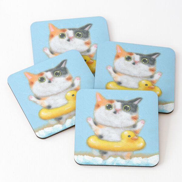 Item preview, Rubber Ducky Kitty 2 designed and sold by KilkennyCat Art.