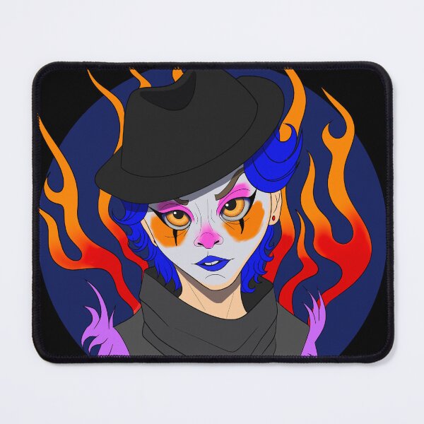 Item preview, Flaming Clown Girl designed and sold by bumblefae.