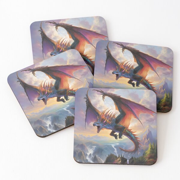 Item preview, Iridescent Scaled Dragon: Fantastic Art of a Mythical Creature in a Mountainous Landscape. designed and sold by InsaneLEDP.