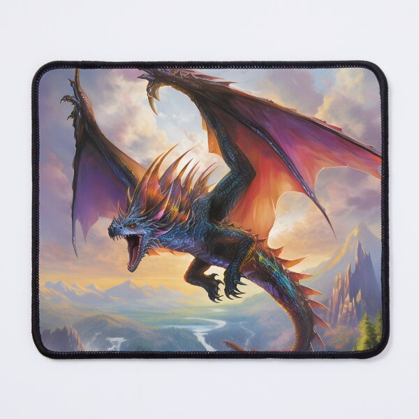 Item preview, Iridescent Scaled Dragon: Fantastic Art of a Mythical Creature in a Mountainous Landscape. designed and sold by InsaneLEDP.