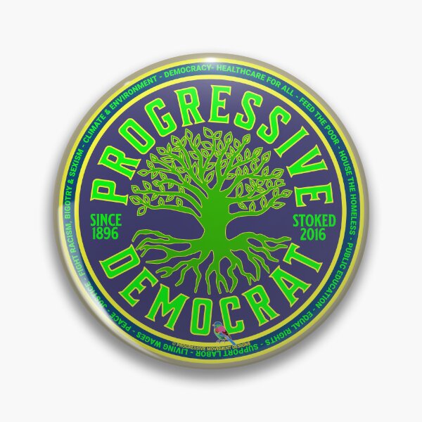 Item preview, PMD00998 Progressive Movement Designs Progressive Democrat vintage green tree design shows you support democracy progressive goals for Progressives Democrats Liberals Environmentalists designed and sold by ProgressiveLeft.