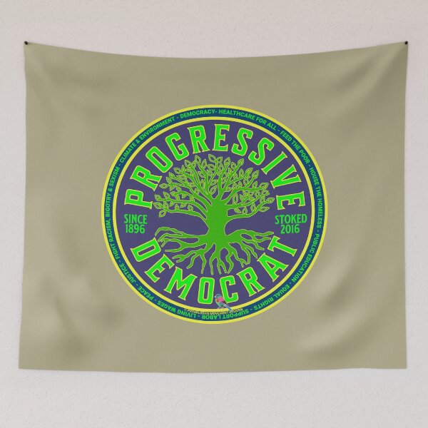 Item preview, PMD00998 Progressive Movement Designs Progressive Democrat vintage green tree design shows you support democracy progressive goals for Progressives Democrats Liberals Environmentalists designed and sold by ProgressiveLeft.