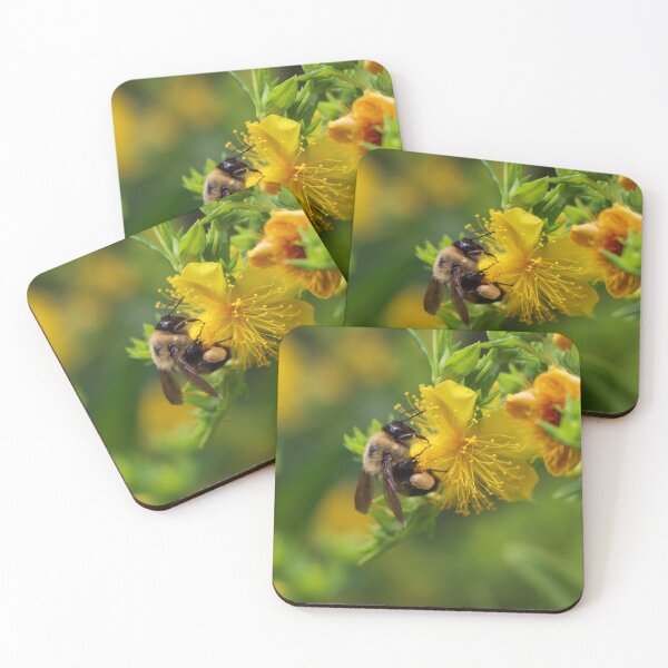 Item preview, Bee Pollinating a Yellow Flower designed and sold by Sonya Umble.
