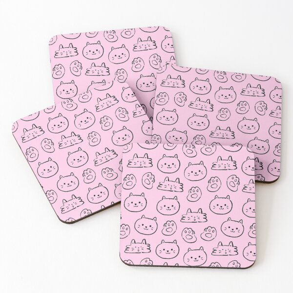 Item preview, Cute Animal Pattern - Black and Pink designed and sold by Timeknights.