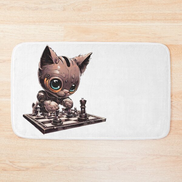 Item preview, Robo-Cat Playing Chess! designed and sold by kukamatsu.