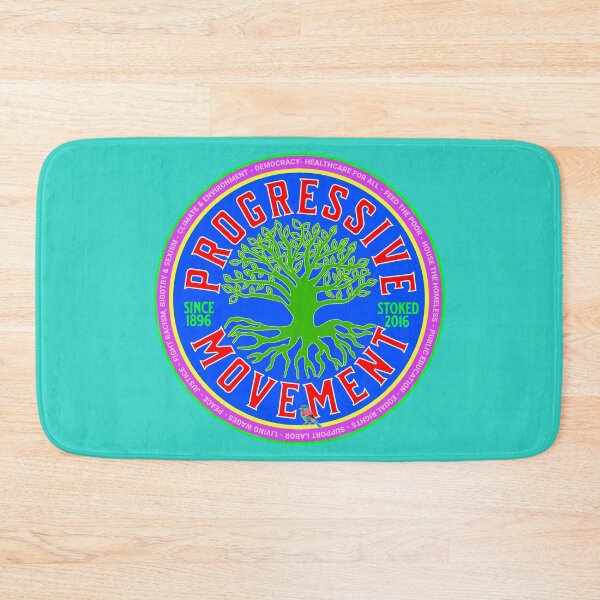 Item preview, PMD01000 Progressive Movement Designs Progressive Movement vintage green tree design on blue shows you support democracy progressive goals for Progressives Democrats Liberals Environmentalists designed and sold by ProgressiveLeft.