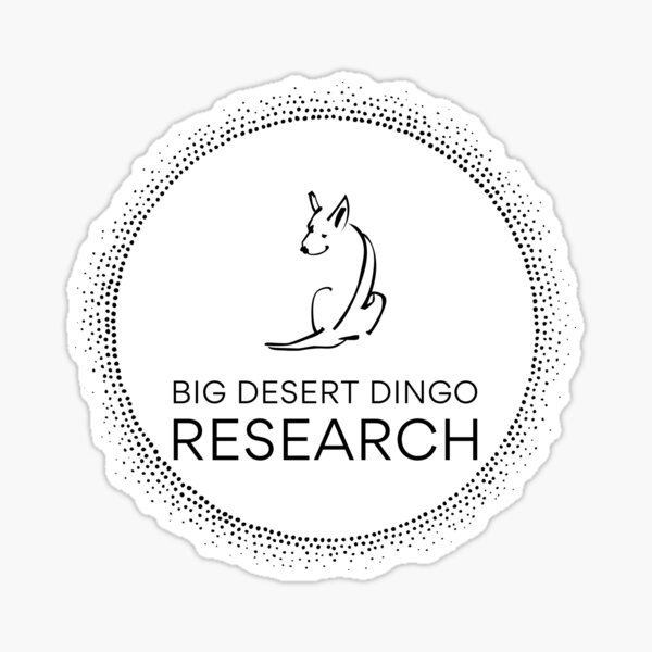Big Desert Dingo Research - Dots Black Sticker