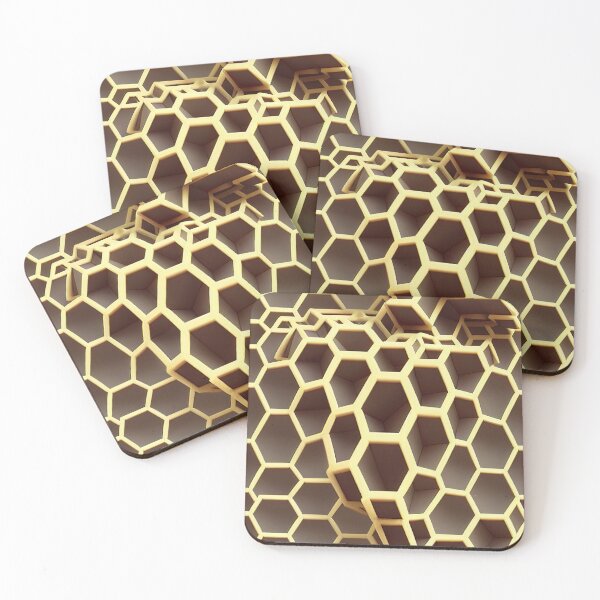 Item preview, Isometric Interlocking Hexagonal Honeycomb 4 designed and sold by PinetumDesigns.