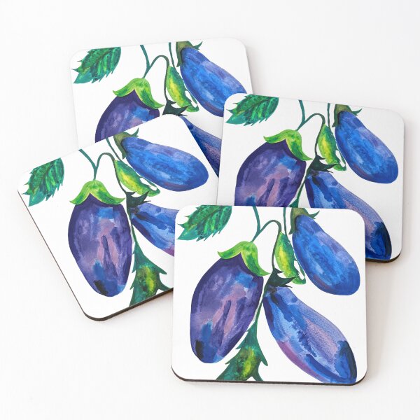 Item preview, Arte de berenjena acuarela designed and sold by Dr.Deepti Mundkur.