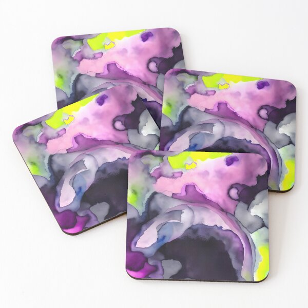 Item preview, Violet Fusion: Multicolored Watercolored Inspired Art Print - New Original and Unique Art designed and sold by Bridie  OBrien.