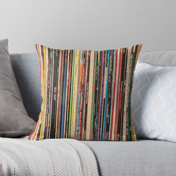 Classic Alternative Rock Records Throw Pillow