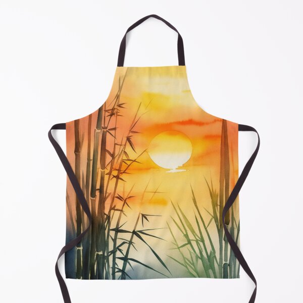 Item preview, bamboo landscape at sunset bamboo suncet designed and sold by camchic.