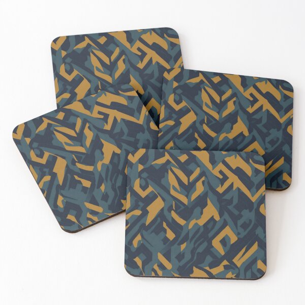 Artikelvorschau, sleek and Contemporary Geometric Patterns: Orange and Blue entworfen und verkauft von ViralVibeLab.