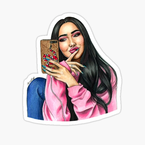 Girl Pink Sticker for iOS & Android