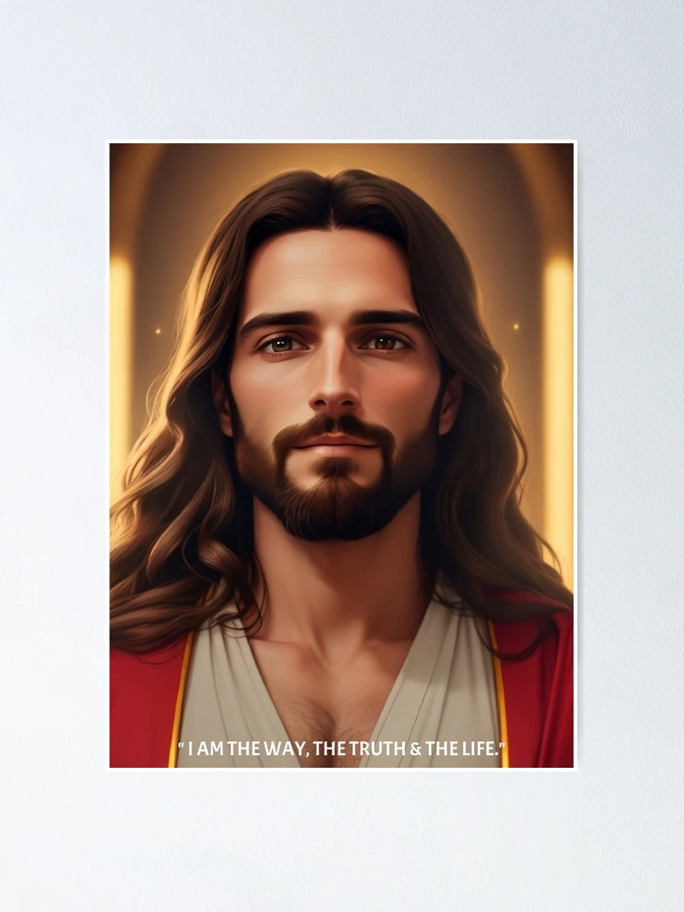 Poster Bíblia Cristã Verse Jesus Way Truth Life