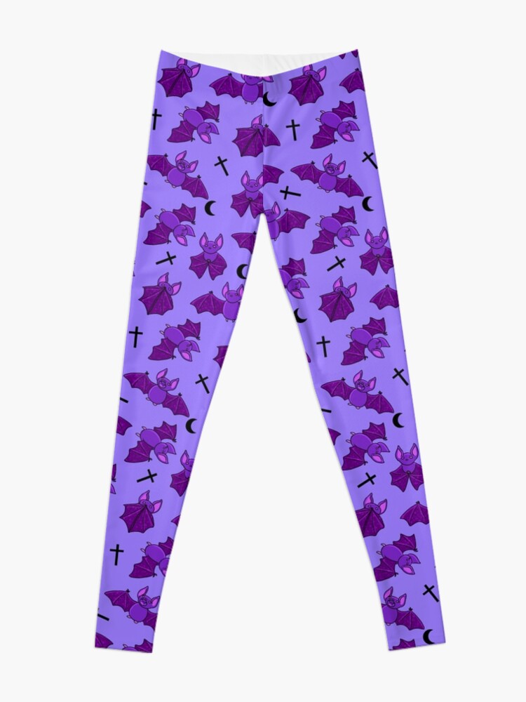 Pastel Goth Leggings With Bats, Kawaii Clothes, Creepy Cute Yoga Pants 