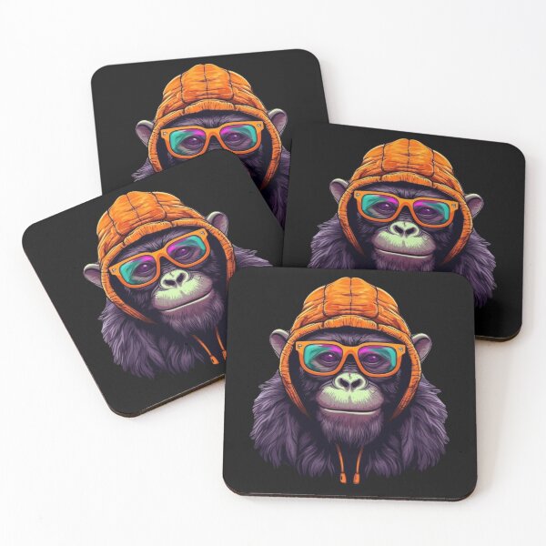 Item preview, Monkey Wearing Sunglasses designed and sold by Myra365Art.