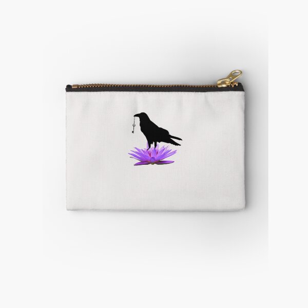 Item preview, Blackbird With Key Crow Sits On Lotus Flower Bird Design Long Sleeve  designed and sold by SoniaLSussman.