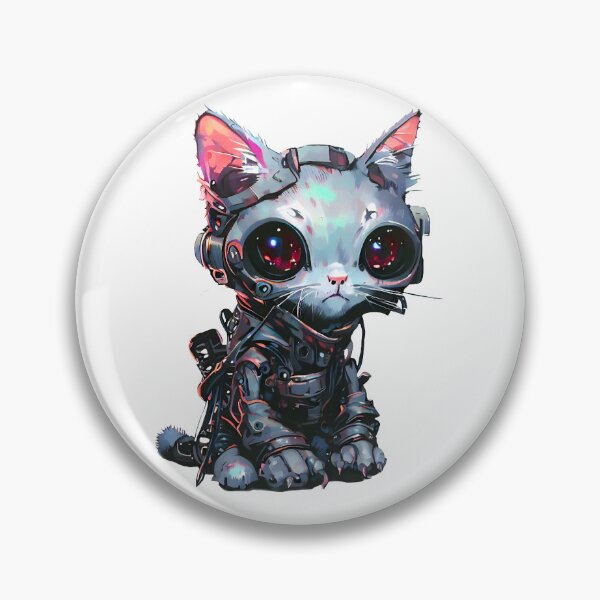Item preview, Robo-Cyberpunk Cat! designed and sold by kukamatsu.