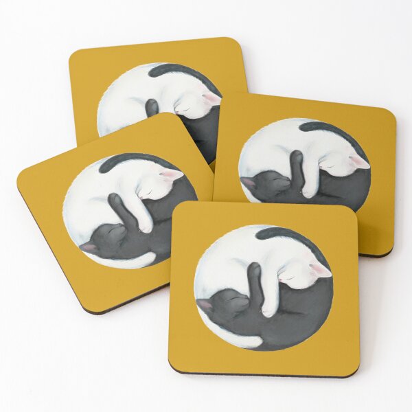 Item preview, Yin Yang Balancing Cats designed and sold by ForBeatt.